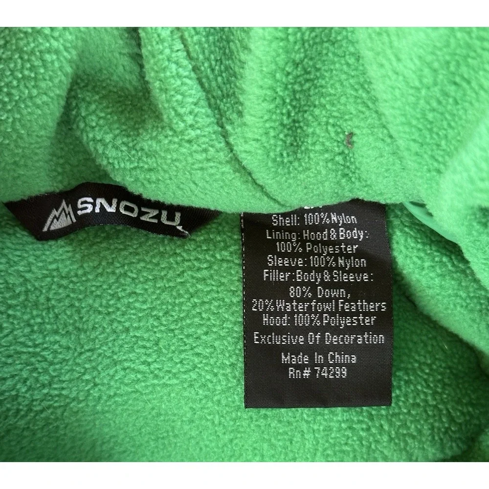 Snozu Down Hooded Kid's Toddler Jacket Sz 2T Colorful